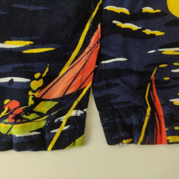 Vintage Polo Ralph Lauren Hawaiian Shirt Sailboats - Picture 5 of 7